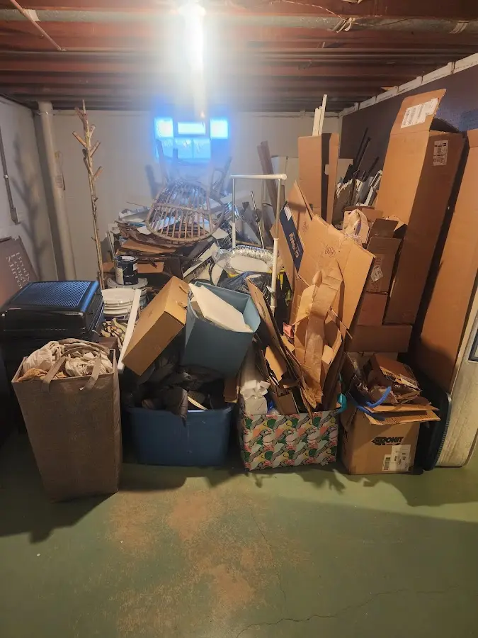 Roll-off dumpster container at job site for 8 Yard Dumpster Rental in Paulsboro